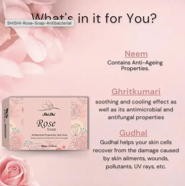 SHISHI Rose Soap Antibacterial - Image 2